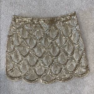Sequin Gold Skirt